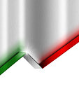 Metal Background with Italian Flag
