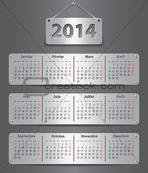 2014 French calendar