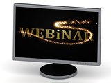 Webinar with 3D glowing trail lights