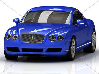 Blue powerful car concept model 