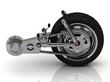 Wheel of motorcycle with chain