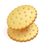 crisp cookies snacks isolated