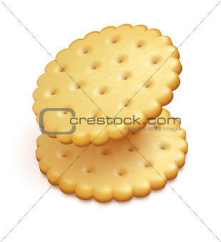 crisp cookies snacks isolated