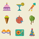 Party color icon set