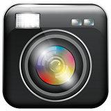 App Icon with Camera Lens and Flash Light