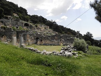 Ancient tombs and Roman baths in Arykanda
