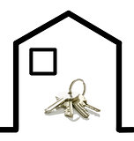 House keys in a drawn house