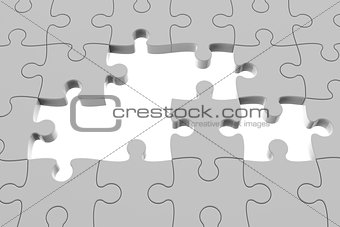 Grey puzzle pieces