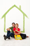 Young couple redecorating their first home