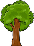 cartoon illustration of deciduous tree