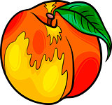 peach fruit cartoon illustration