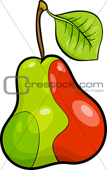 pear fruit cartoon illustration