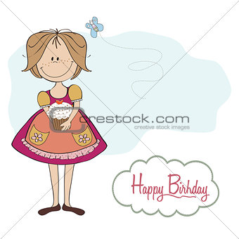 girl with birthday cake