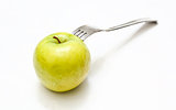 Fork in apple
