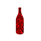 Bottle with red hearts- Love potion