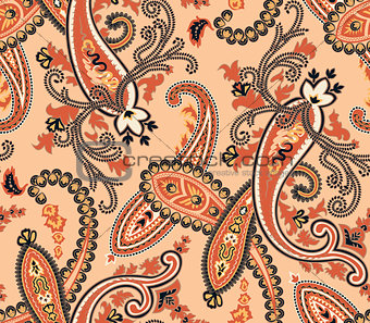 Vector. Seamless paisley background