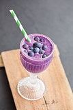 Blueberry milk smoothie