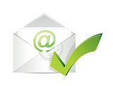 Open envelope with a check mark symbol
