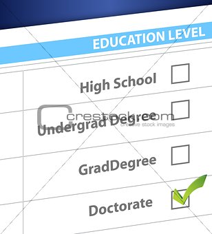 doctorate education level survey