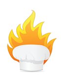 cooking with fire illustration design