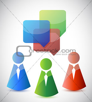 speaking and communication icons illustration