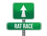 rat race road sign illustration design
