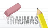 erasing traumas concept illustration design