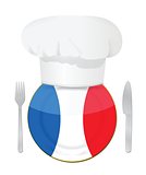 French cuisine concept illustration