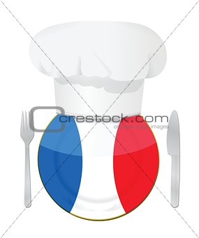 French cuisine concept illustration