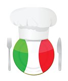 Italian cuisine concept illustration design