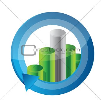 business graph cycle illustration design