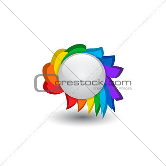 Rainbow button