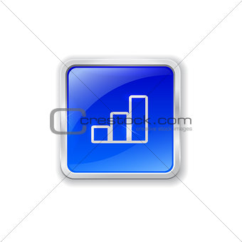 Graph icon on blue button