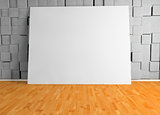Blank poster in a room