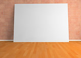 Blank poster in a room
