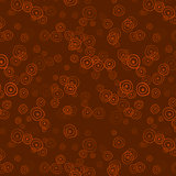 Doodle brown circles seamless background
