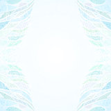 Abstract blue floral card vertical