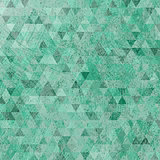 Vintage green grunge triangles abstract background