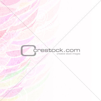 Abstract pink floral background pattern left