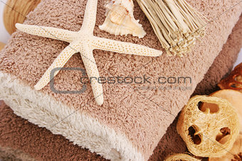 Towels and starfish