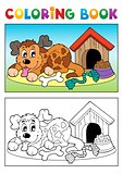 Coloring book dog theme 3