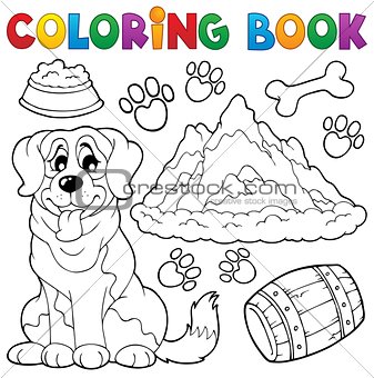 Coloring book dog theme 7