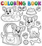 Coloring book dog theme 8
