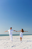 Man Woman Couple Dancing on Empty Beach