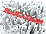 Education. The Wordcloud Medical Concept.
