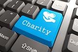 Keyboard with Charity Button.