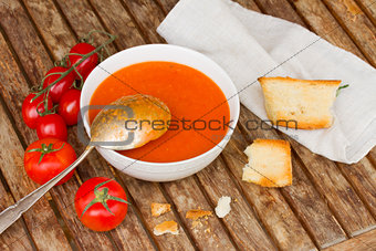 Gazpacho with tomatoes