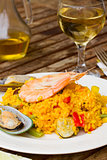 Dining with paella