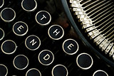 The End Message on Vintage Typewriter Keys
