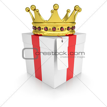 A gift with a crown